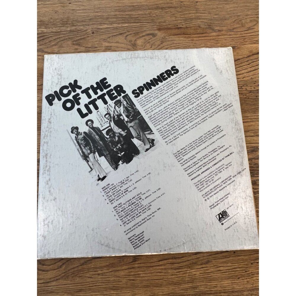 Spinners Pick Of The Litter 1975 Vinyl LP Record SD 18141 Classic Soul Album - Picture 8 of 8